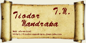 Tiodor Mandrapa vizit kartica